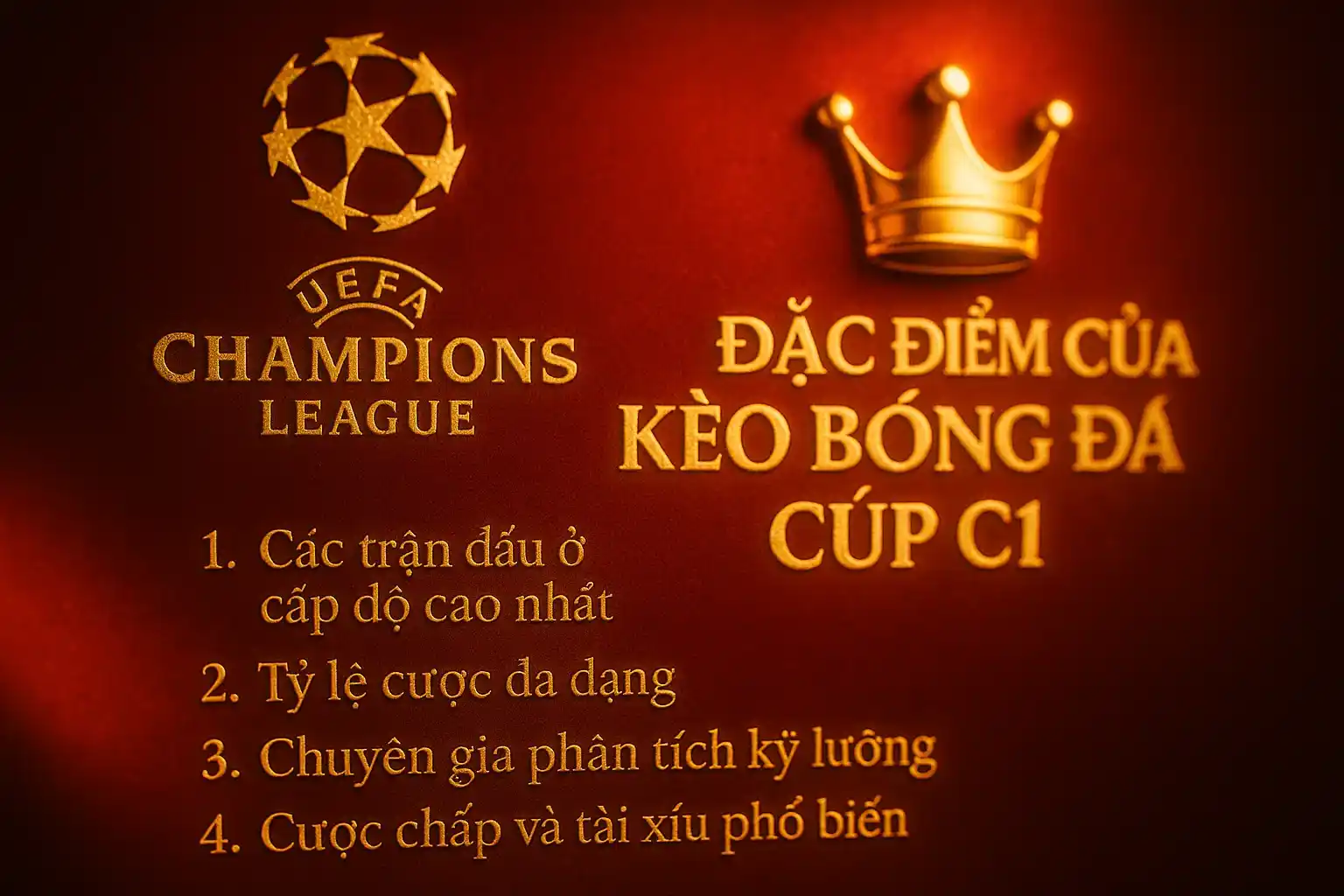 Kèo Bóng Đá Cúp C1 – Phân Tích Sâu Giải Đấu Châu Âu Và Cơ Hội Đầu Tư Hiệu Quả 2 Đặc Điểm Của Kèo Bóng Đá Cúp C1