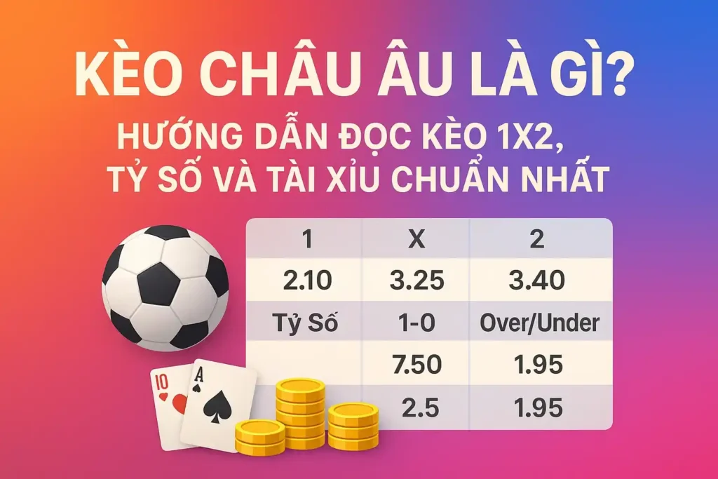 Kèo Châu Âu Là Gì? Hướng Dẫn Đọc Kèo 1X2, Tỷ Số Và Tài Xỉu Chuẩn Nhất 1 Kèo Châu Âu Là Gì Hướng Dẫn Đọc Kèo 1X2