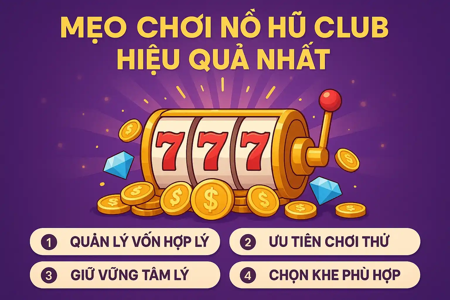Nổ Hũ Club – Thiên Đường Quay Hũ Cực Phẩm Dành Cho Người Mới 4 Mẹo Chơi Nổ Hũ Club Hiệu Quả Nhất