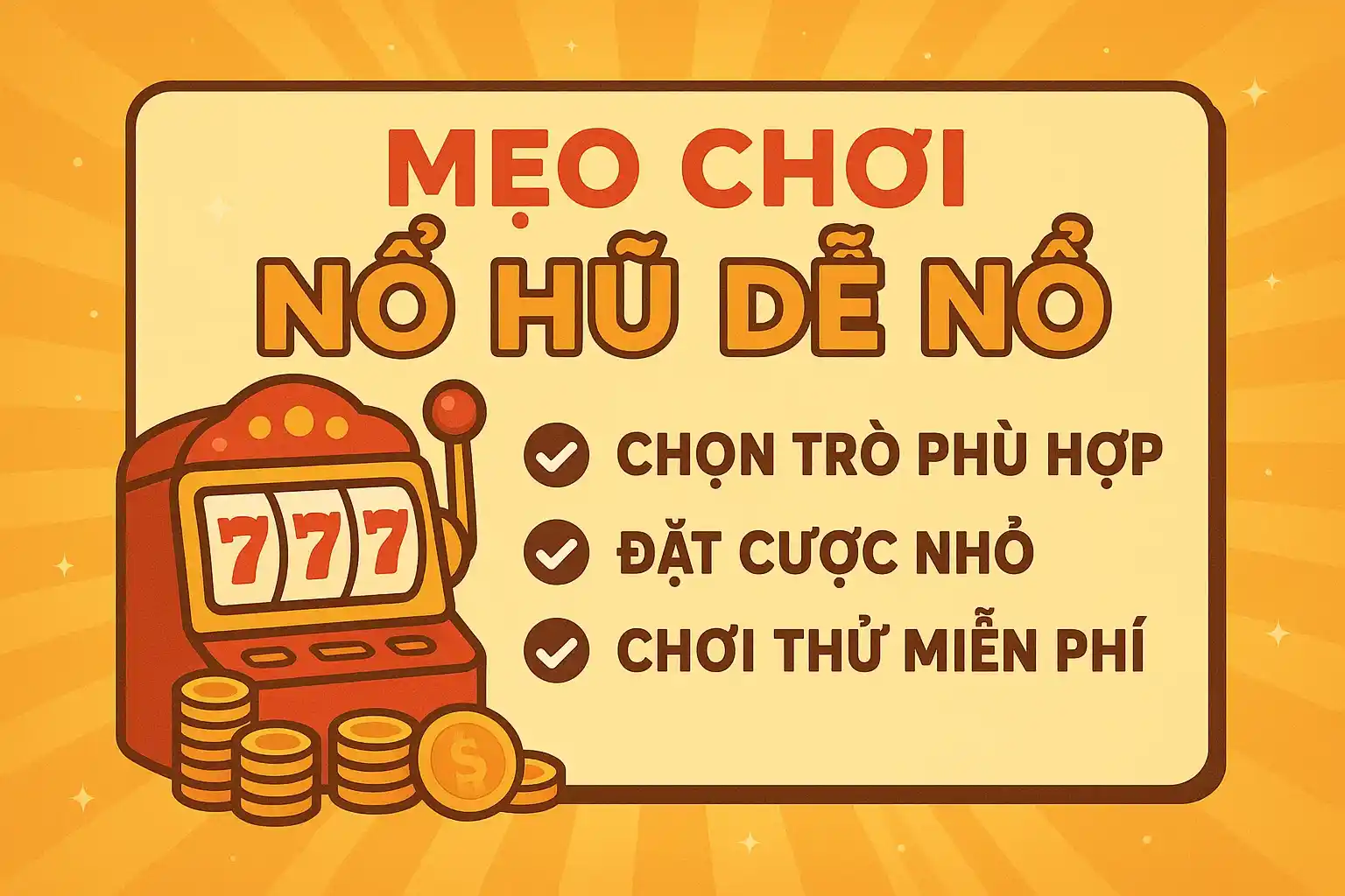 Chơi Nổ Hũ Dễ Nổ – Bí Quyết Quay Là Thắng Cho Người Mới 4 Mẹo Chơi Nổ Hũ Dễ Nổ